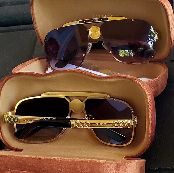 Gucci Other - Authentic Gucci gold frame aviator sunglasses.